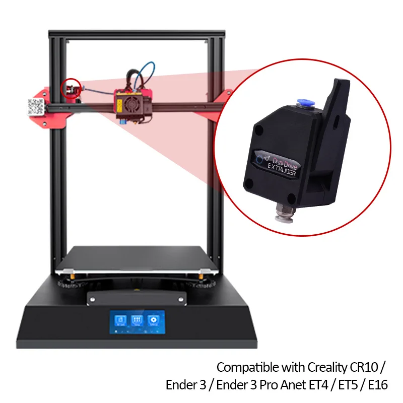 upgrade 3d printer parts dual drive bmg extruder for cr10 ender 3 ender 3 pro anet et4et5e16 3d printer parts bmg extruder kit free global shipping