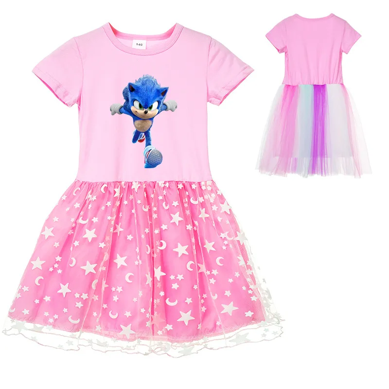 Платье для девочек летняя одежда малышей милое платье принцессы Костюм