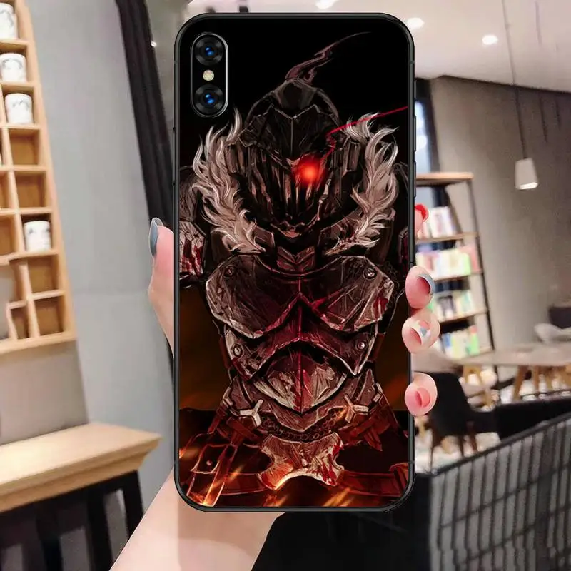 

Anime Goblin Slayer Cartoon Phone Case For Black-Iphone 5 5s se 6 6s 7 8 11 12 X Xs Xr Pro Plus Max Mini Cover