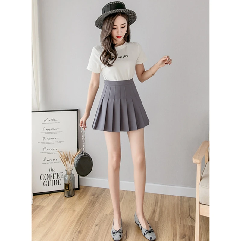 

Women High Waist Pleated Skirt Sweet Cute Girls Dance Mini Skirt Fashion Female Mini Skirts Short