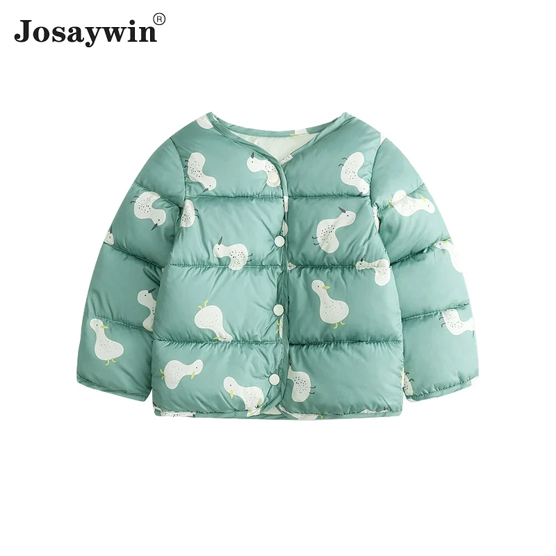 

Josaywin Winter Jacket Kids Baby Girls Coat 2020 O-Neck Light Warm Print Cartoon Outerwear Coat For Boys Jacket Children Clothes