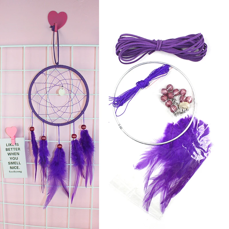 Home Car DIY Dream Catcher Kit Dreamcatcher Net Ornament Decor Craft Gift Home Garden Supplies