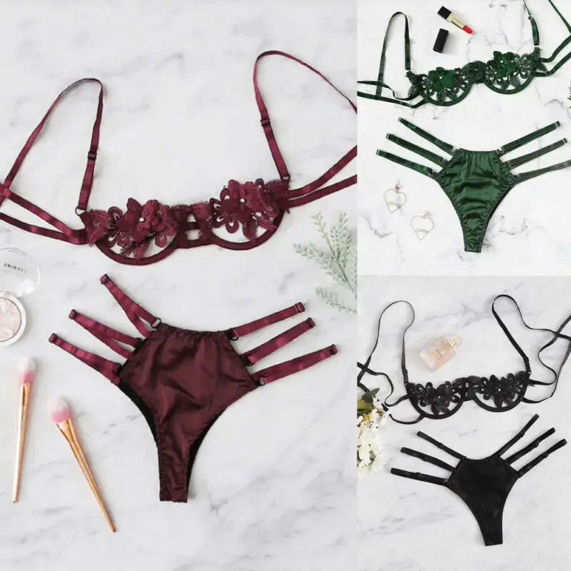 1 комплект женского нижнего белья кружевной бюстгальтер сексуальное нижнее