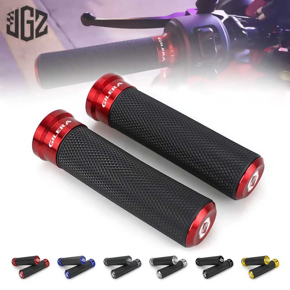 

Motorcycle CNC Aluminum Rubber Gel Handlebar Grips Handgrips For PIAGGIO GILERA GP800 FUOCO CX125 Runner 200 125 NEXUS 300 500