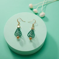 explosive creative multilayer spring earrings small fresh five pointed star earrings fashion christmas tree womens earrings
