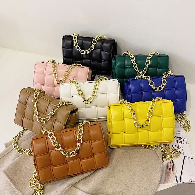

Factory Outlets PU Leather Maxi Weave Cross Body bag PU Cross bag Interior Zip Women Hand Bags 2021 Handbags
