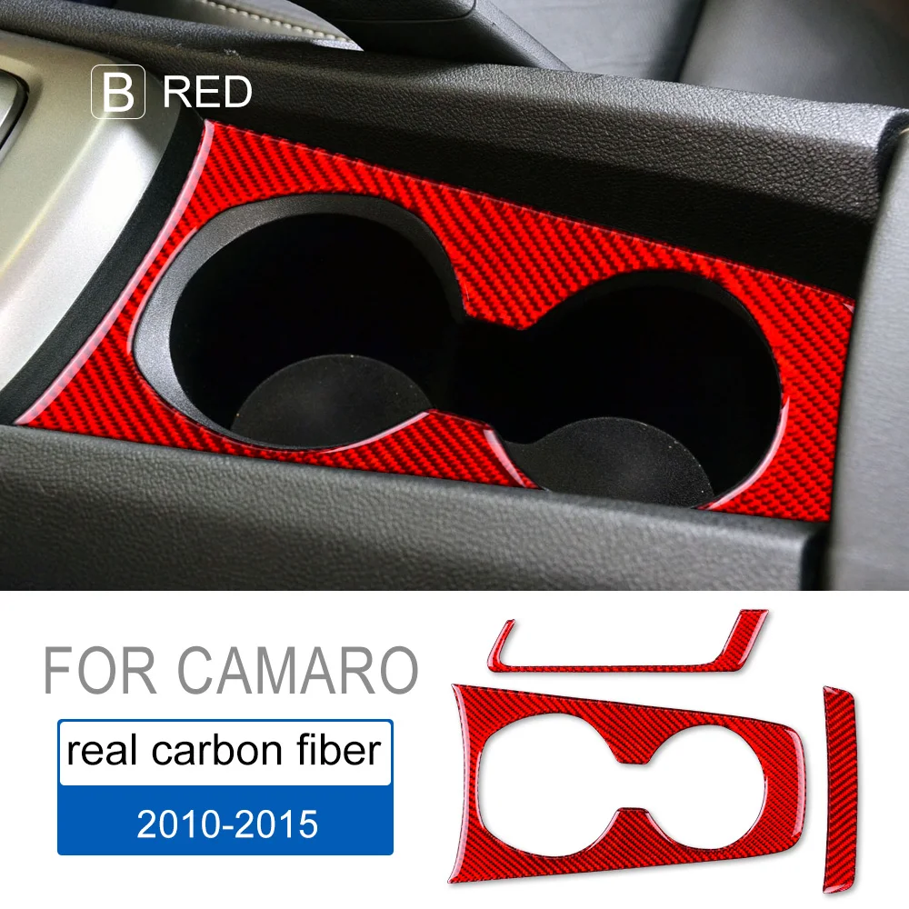 

Настоящее мягкое углеродное волокно для Chevrolet Camaro 2010 2011 2012 2013 2014 2015, автомобильный держатель для стакана с водой, наклейка, аксессуары для интерьера