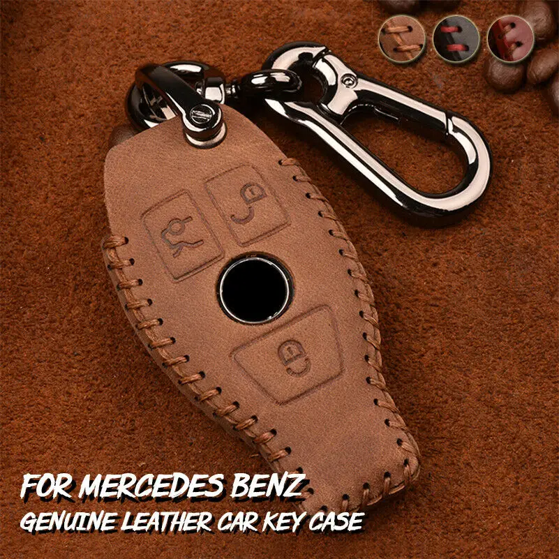 Брелок для ключей ручной работы из натуральной кожи чехол Mercedes Benz W204 W205 W212 C117 X156