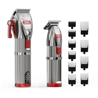 newest hair clippers for barbers m5 m6professional hair trimmer for menrechargeable cordless haircutting machine3000mah