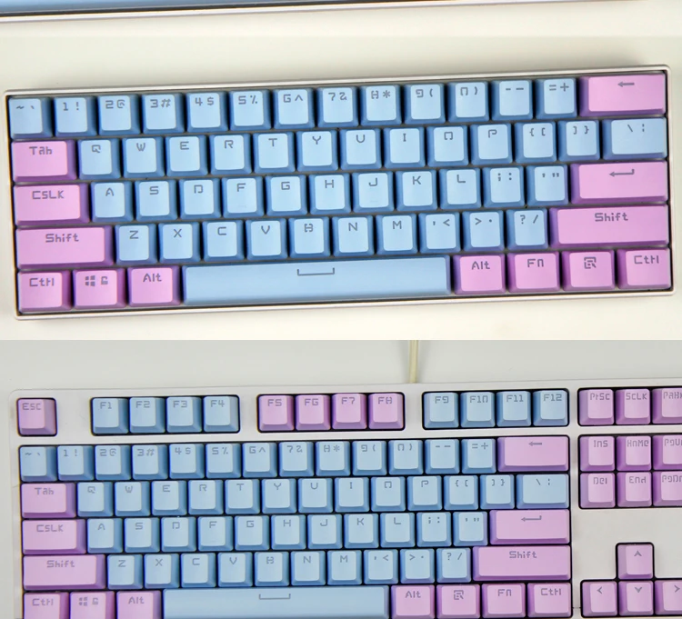 Розовый Фиолетовый Синий механическая клавиатура Ключ Крышка 104/87 keycap ABS Прозрачный ключ крышка для игр механическая клавиатура MX брелки