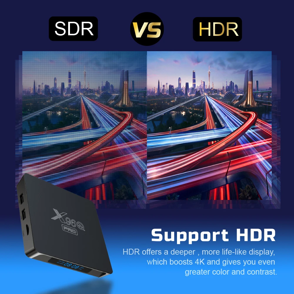 Приставка Смарт-ТВ X96QPRO 4K Android 10 0 Allwinner H313 4 ядра Wi-Fi HD HEVC HDR поддержка Netflix Youtube |