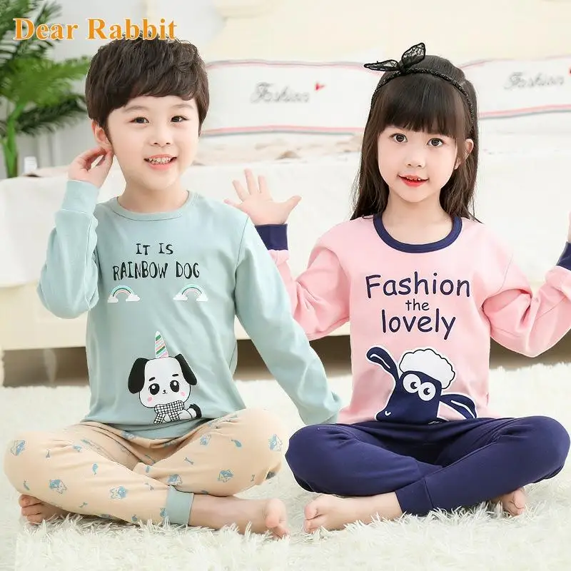 

2022 Boys Sleepwear Winter Cotton Pajamas Sets Children Homewear for Boy Pyjamas Kids Nightwear 2-13 Y Pijamas baby girl Clothes