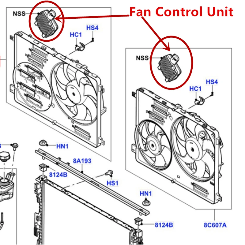 Cooling Fan Control Unit Fit For Discovery RangeRover NSS LR100366 LR100364 LR045248 LR044833 LR024292 | Автомобили и мотоциклы