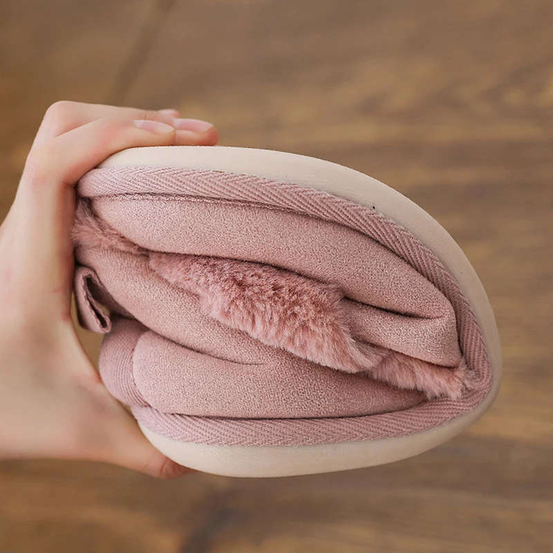 Новинка 2020 женские тапочки для пар зимние теплые спальни нескользящая