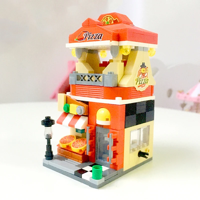 LOZ 1628 городская улица пиццерия магазин пиццы архитектурная модель ресторана