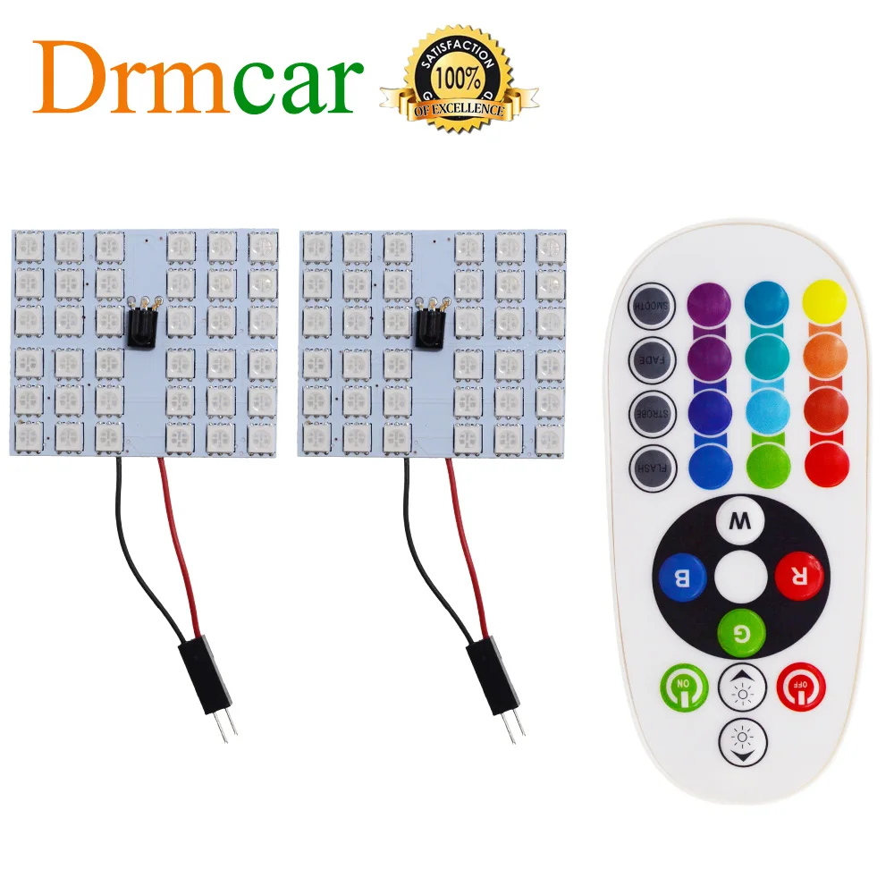 Светодиодная лента T10 RGB 5050 12SMD для подсветки салона автомобиля лампа чтения