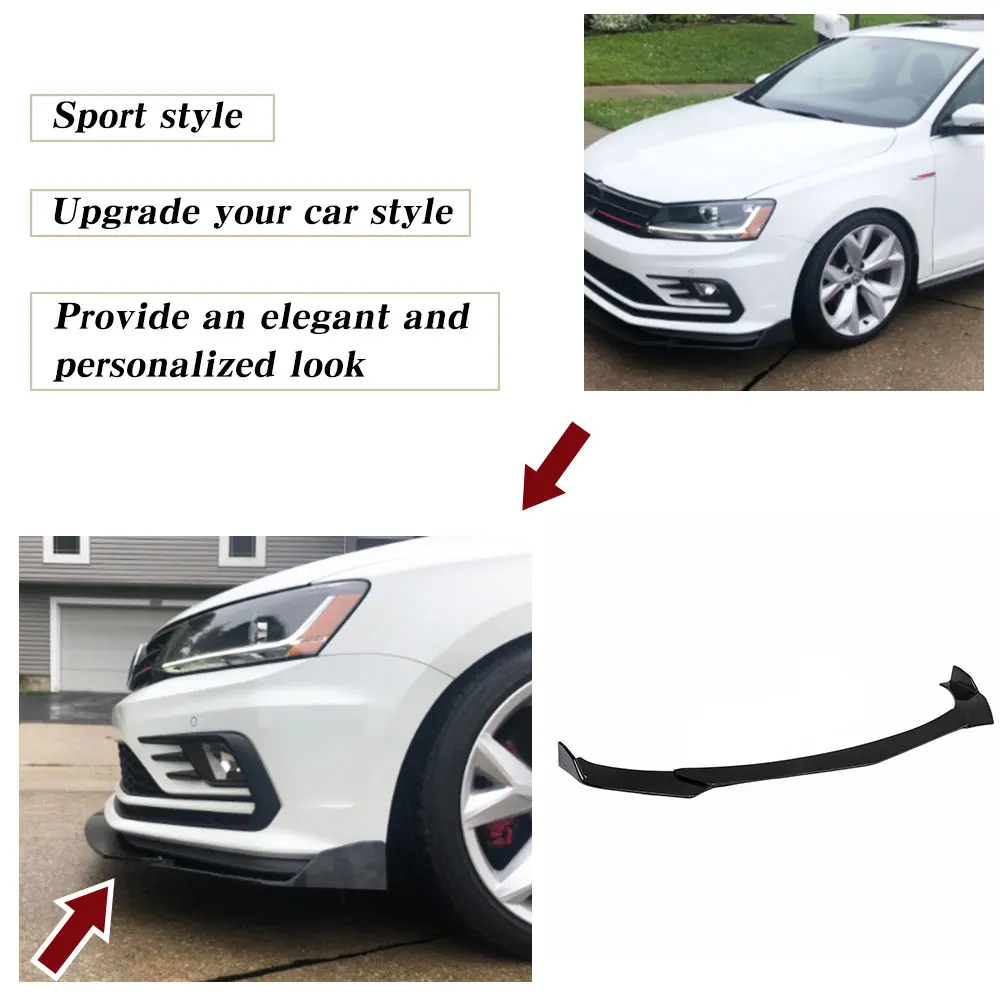 Передний бампер для губ подбородка комплект тела спойлер сплиттер диффузор 3 шт.