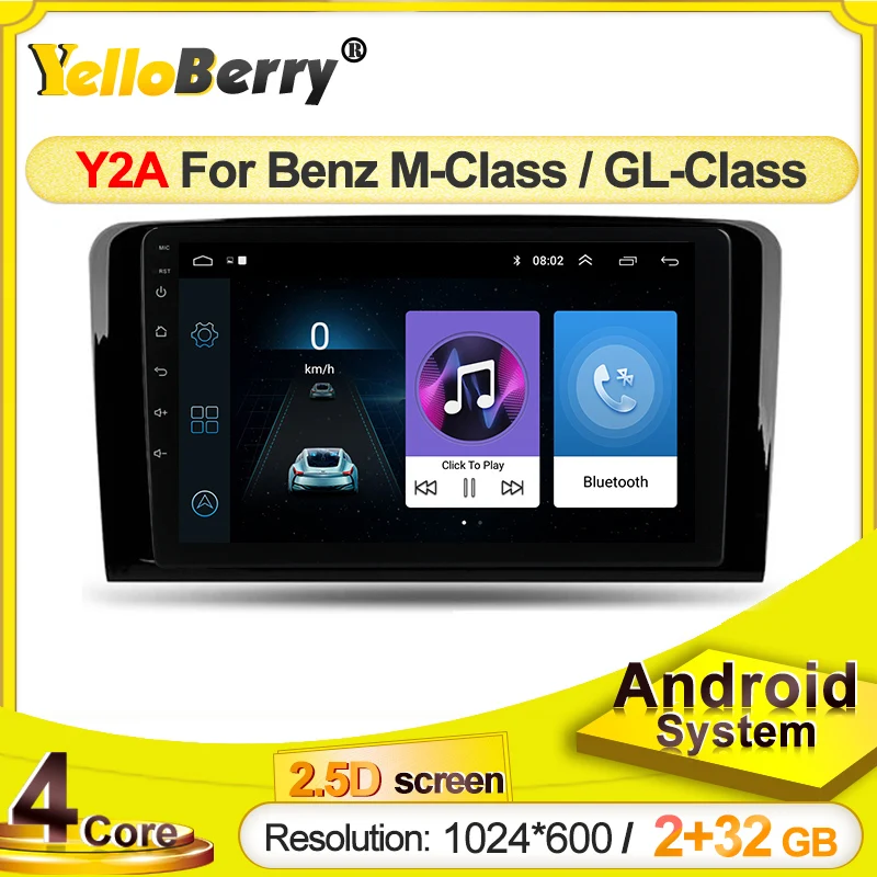 1024*600P Android 9 0 2 ГБ 32 Авто GPS радио для Benz ML GL W164 ML350 ML500 GL320 X164 GL350 GL450 Мультимедиа bluetooth