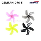 4 шт.2 пары, пропеллер GEMFAN D76, 76 мм, 3 дюйма, 5-лопастной Пропеллер для радиоуправляемого 3-дюймового канального дрона, FPV, гоночного фристайла