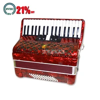 professional acoustic accordion wood structure 34 key 60 bass button accordion beginner musical instrument equipment yw 823
