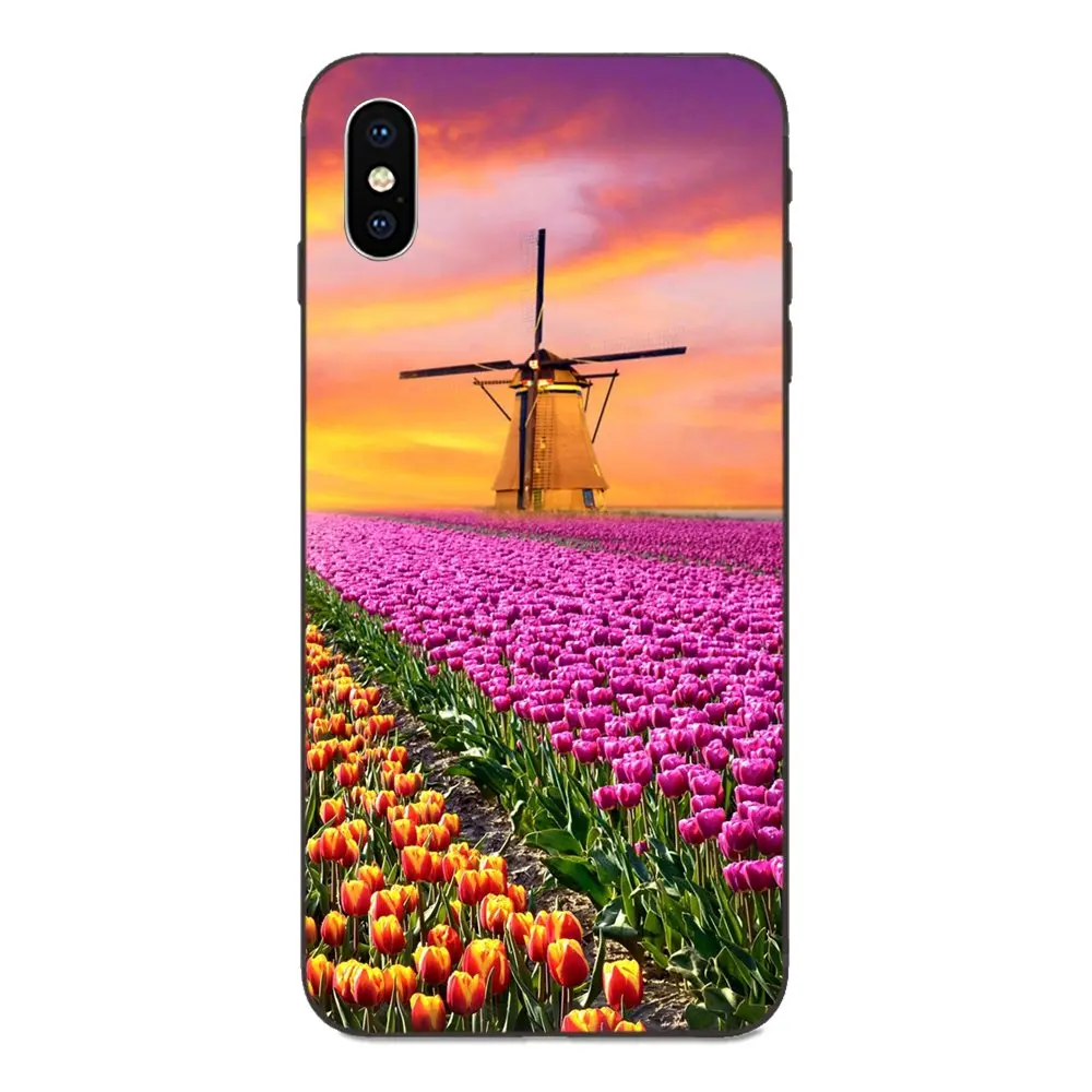 Красота пейзаж Голландии ветряная мельница для Galaxy A8 A9 звезды Примечание 4 8 9 10 S3 S4