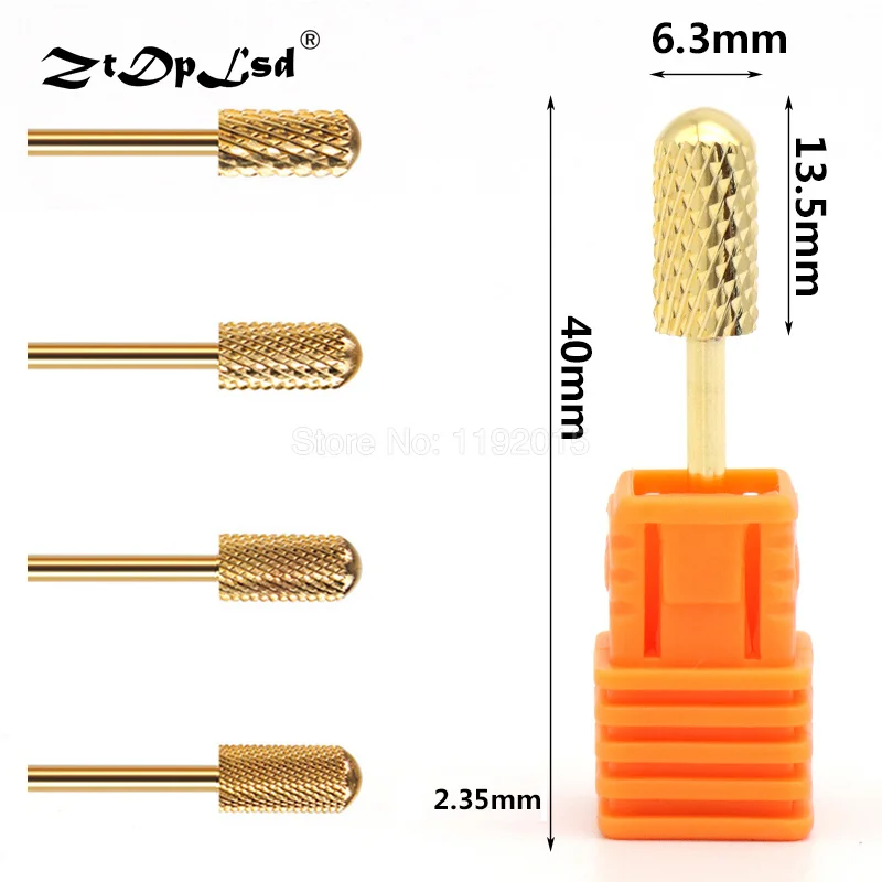1 шт. Золотая пилка для ногтей вольфрамовые стальные сверла электрическая