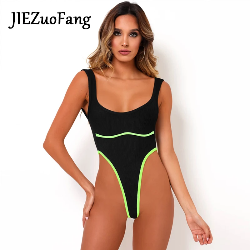 JIEZuoFang готические женские Сексуальные облегающие боди с вырезом лодочкой Модные