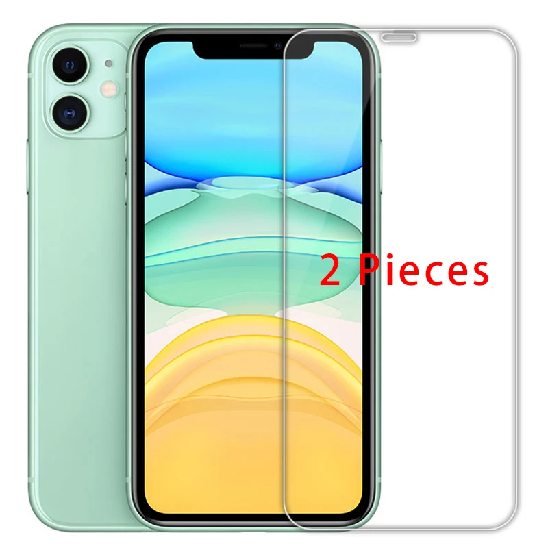 2 шт. закаленное стекло для iPhone 11 11 Pro Защитное стекло для экрана протектор для iPhone 7 8 Plus 6 6S X XR XS Max 5 4 9H HD пленка