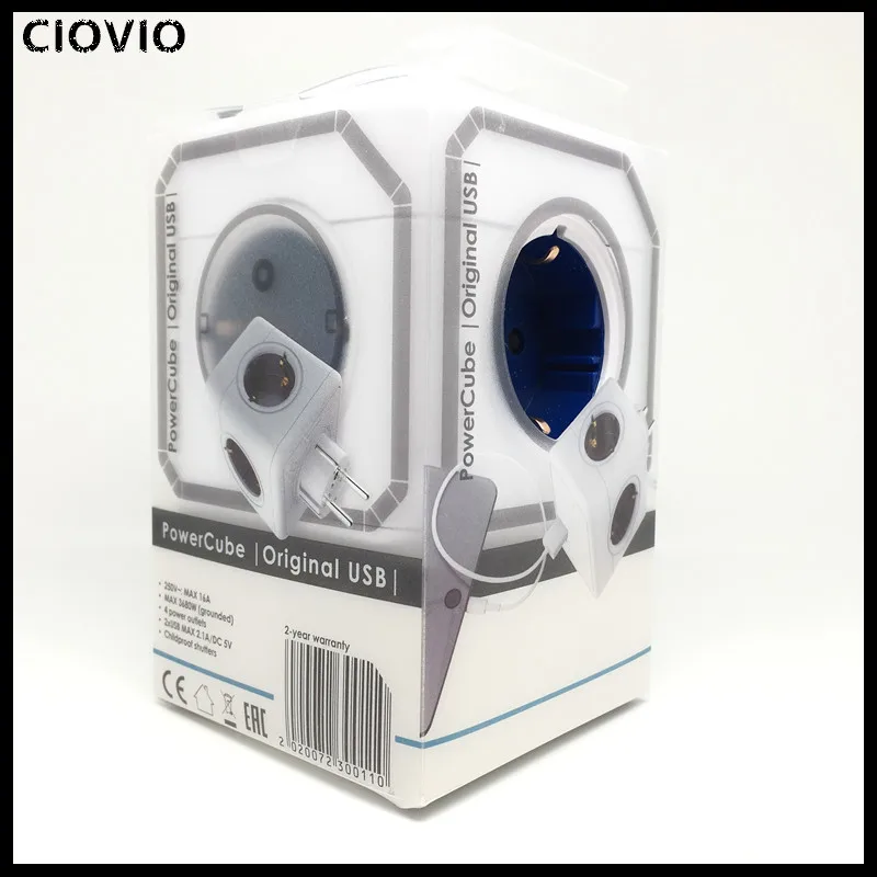 Интеллектное устройство передачи энергии Cube розетка стандарта евроcоюза 4 выхода