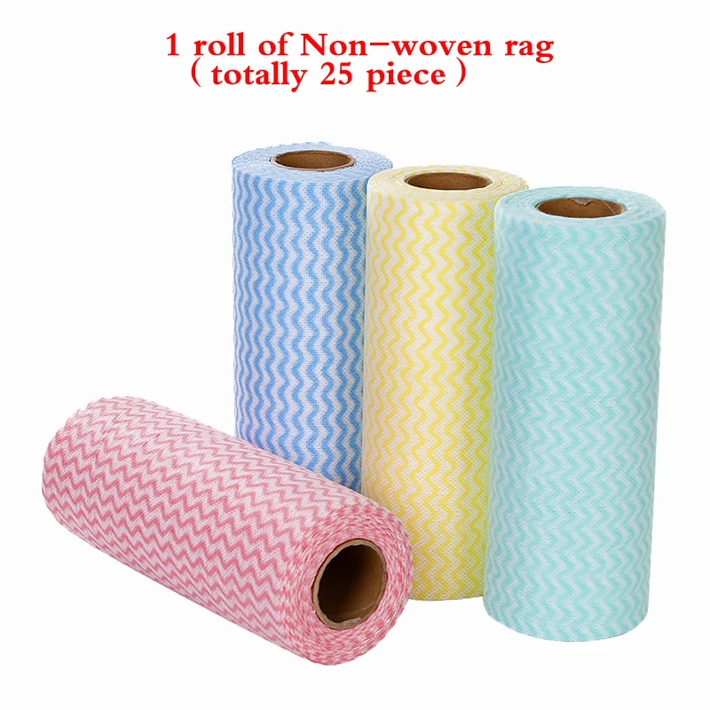 Non-woven fabric Мульти-функциональное блюдо Полотенца одноразовая тряпка спонжевой насадки Нержавеющая сталь очистительный шарик комплект Водонепроницаемый блюдо Полотенца LXX - Цвет: Non-woven fabric