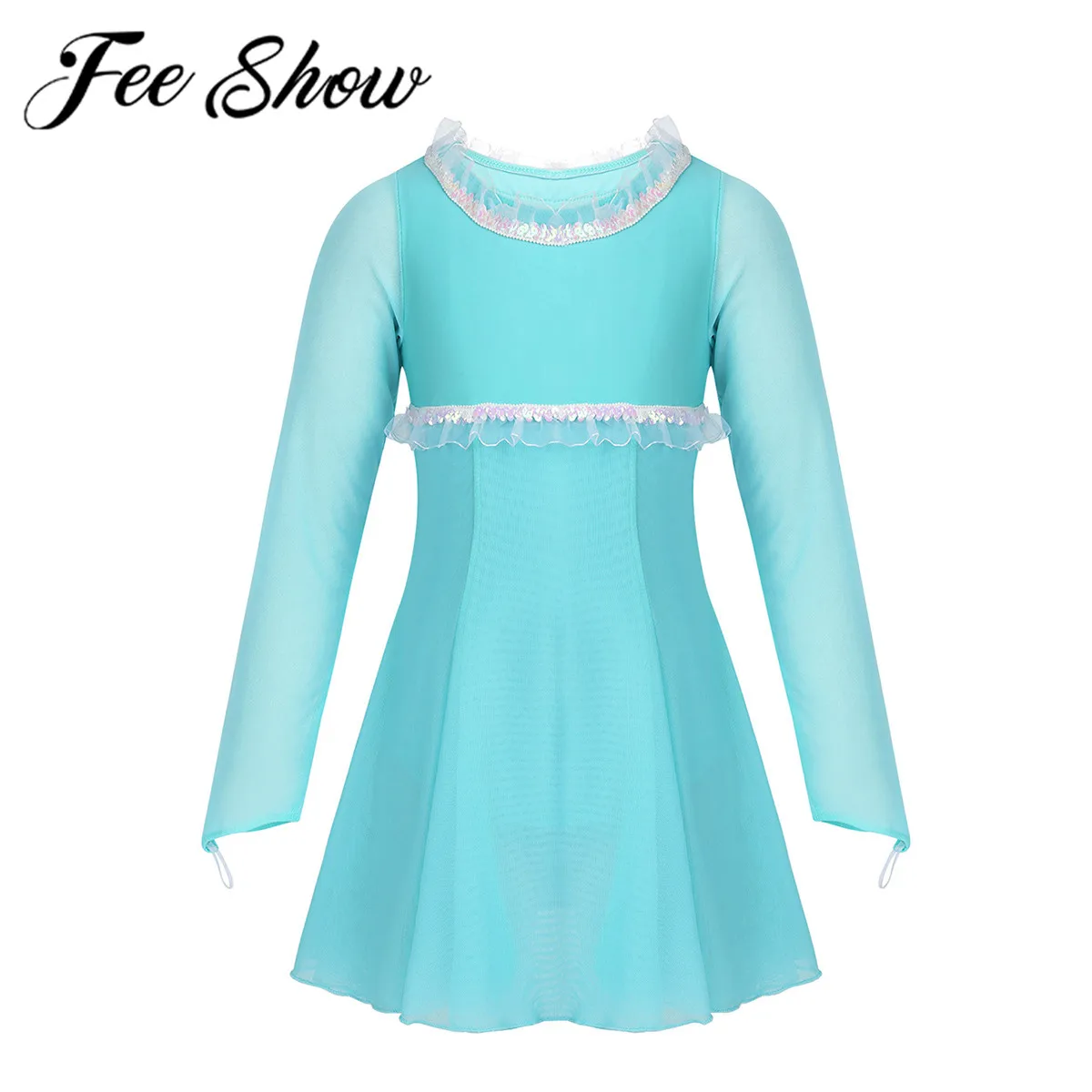 Детское платье для балета с длинными рукавами девочек гимнастические купальники