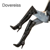 winter for woman new fashion pointed toe shoes sexy zipper red classics stilettos heels over the knee high boots 34 43