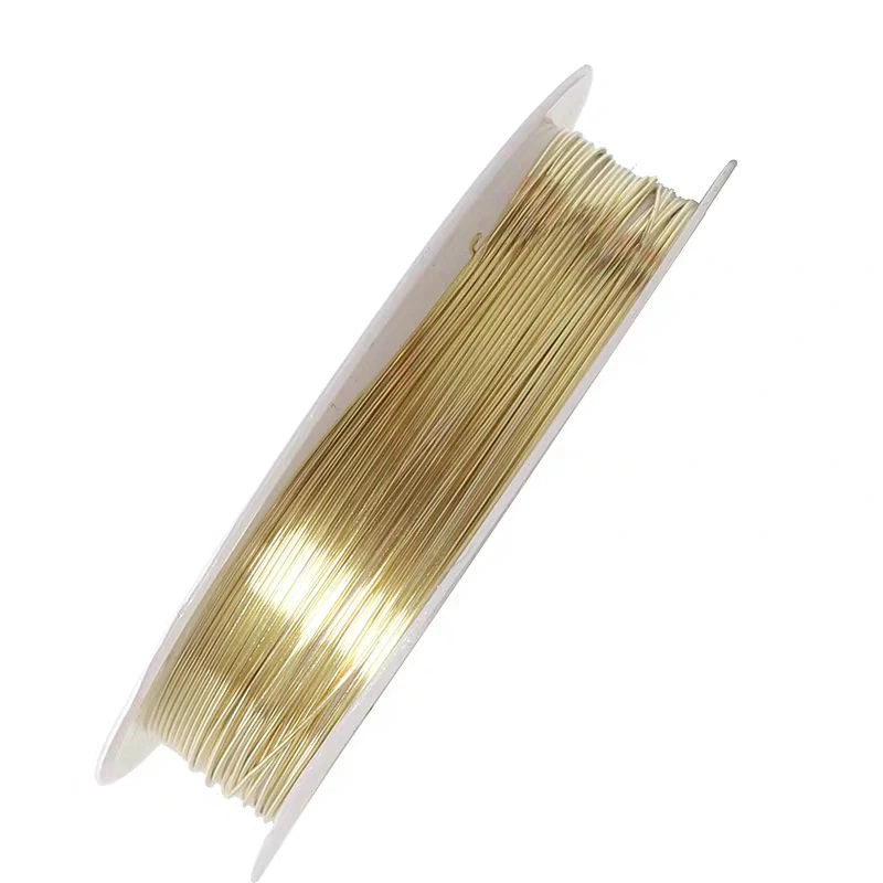Металлическая нить для бисероплетения золотистая/Серебристая проволока 1 рулон