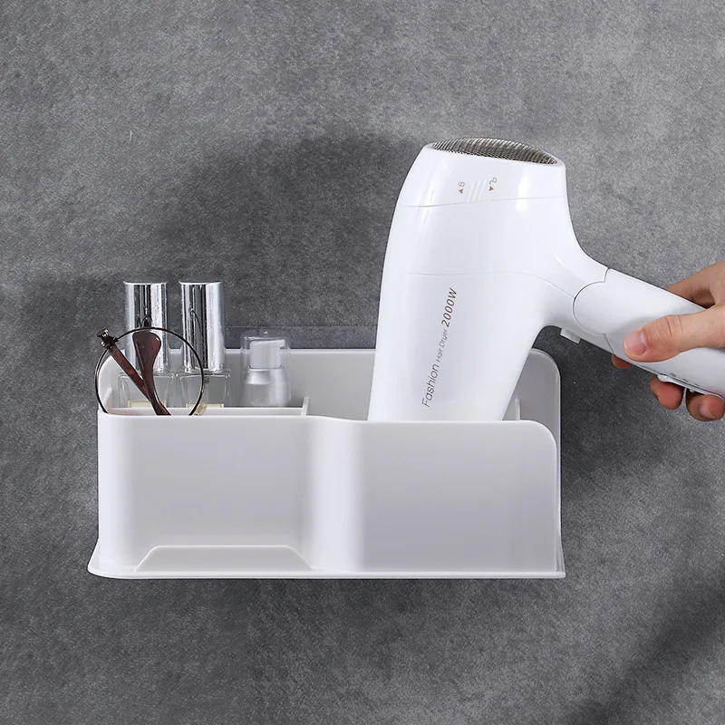 Металлическая полка для сушки волос ванной с держателем телефона