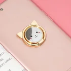 Металлическая мини кольцо-держатель на палец для мобильного милый кот для смартфонов держатель подставка для iPhone 11 Pro Xiaomi mi 8 Huawei Samsung мобильный телефон