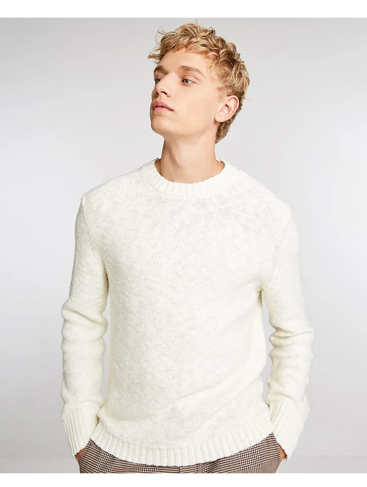 JackJones мужской сплошной цвет шерстяной ткани свитер 218425528