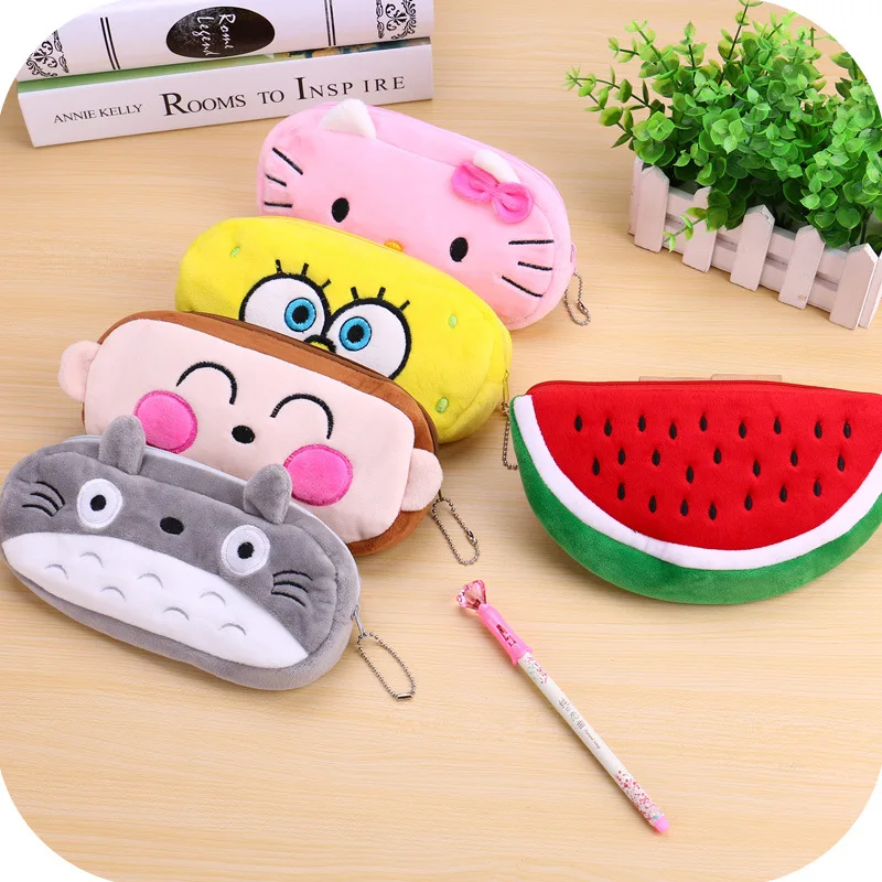 

1@# Kawaii Bag Cute Cartoon Plush Unicorn Toy Bag Creative Kids Comic Plush Purses Adorable Girl's Gift Plush Pencil Purse