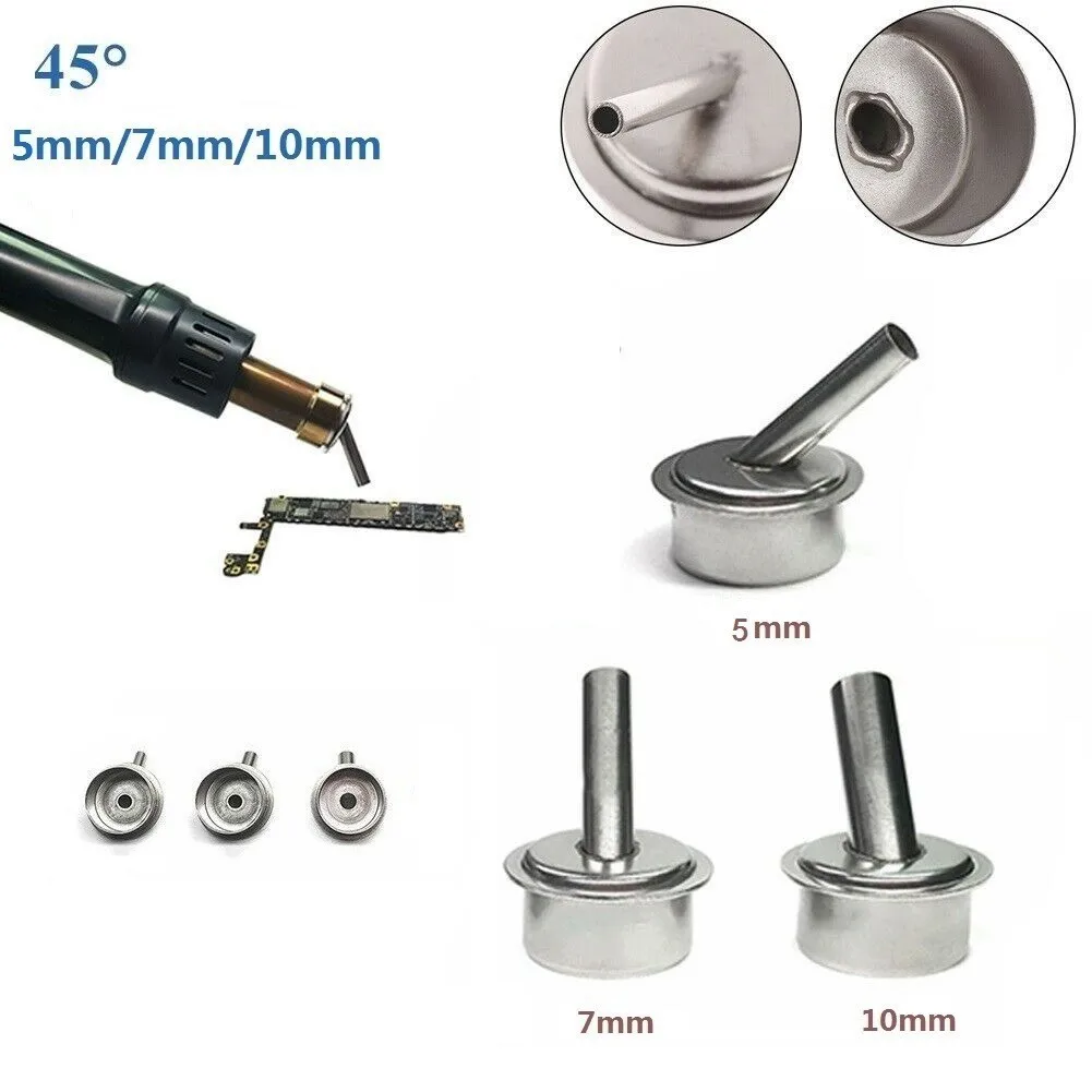 

Stainless Steel 45° Angle Nozzle Hot Air SolderingGun Cell Phone Laptop