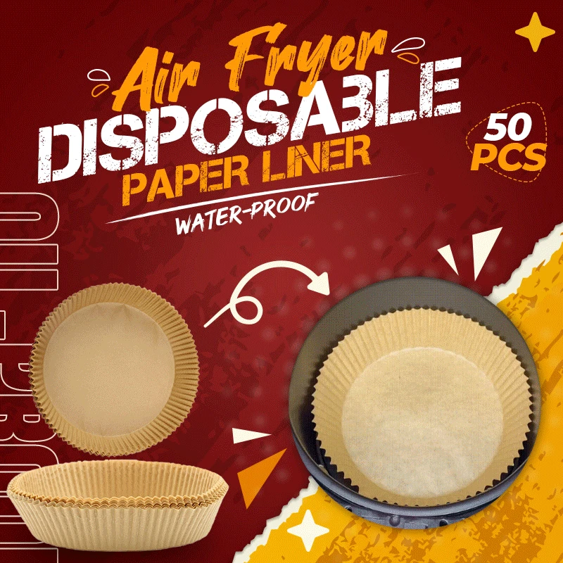 50/100pcs Air Fryer Parchment Paper Liner 16mm 20mm Non-Stick Disposable Paper Tray Basket for Oven Baking Microwave Roasting