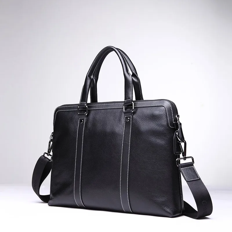 Fashion Luxury Men Bag Genuine Leather Handbag Shoulder Bags Business Men Briefcase Laptop Bag