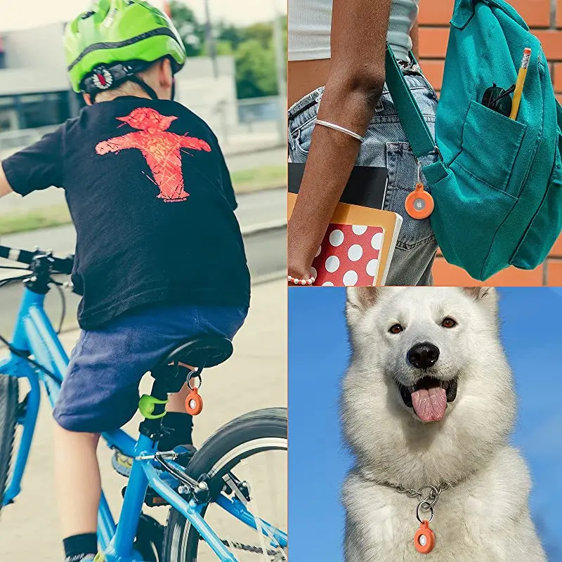 

Protective Cover For Aircovered AirTag Case Silicone Protector Bumper Case Compatible with Apple AirTags Tracker Buckle