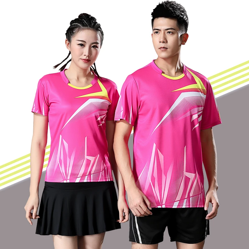 Women's Tennis T Shirt , Girls's Tee Shirts Tennis Sportwear , Men's Badminton Kits Shorts , Women Ping Pong Training Jerseys