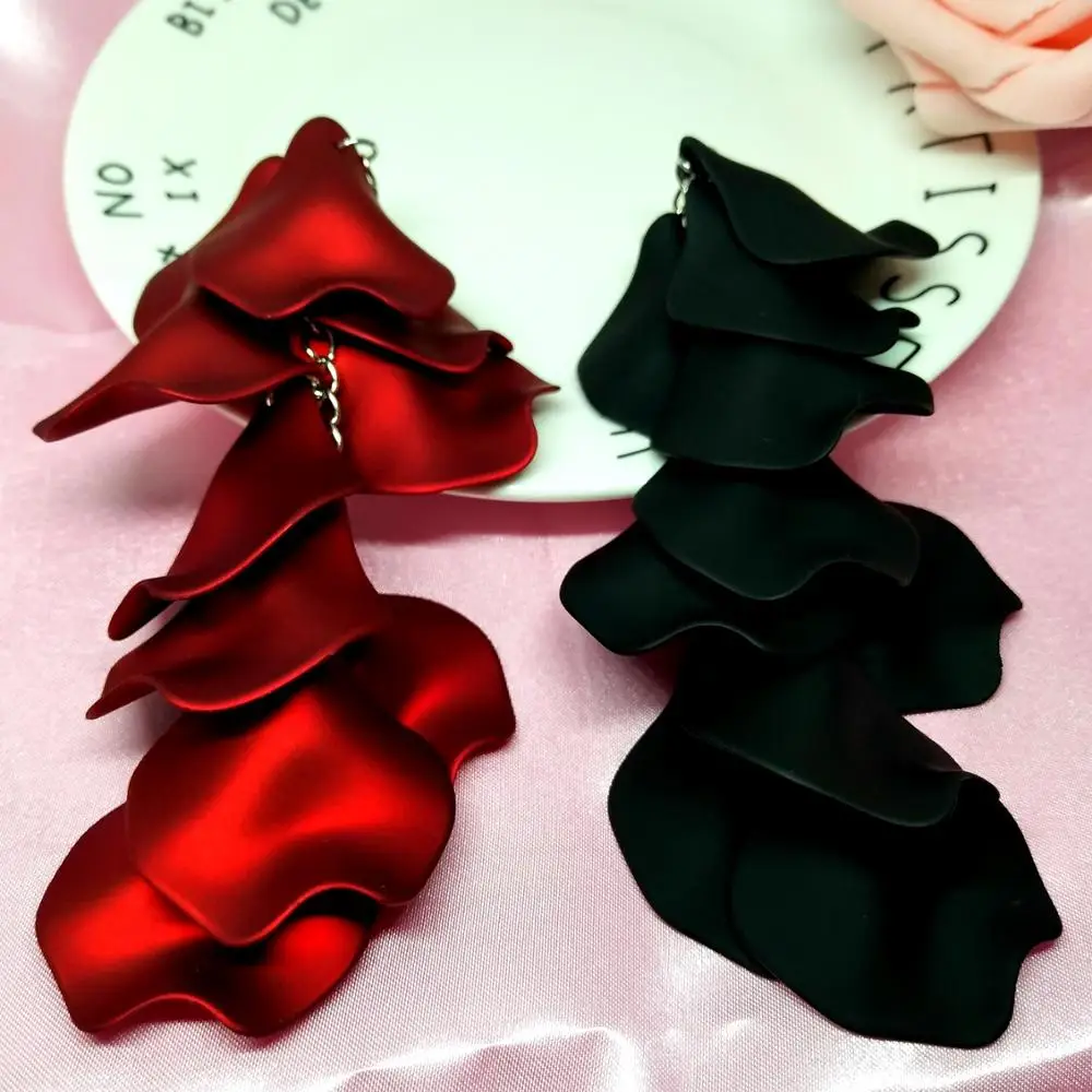 24 мм 4 шт.: Качественные смолы Роза лепестки Листья серьги небольшой кулон ручной