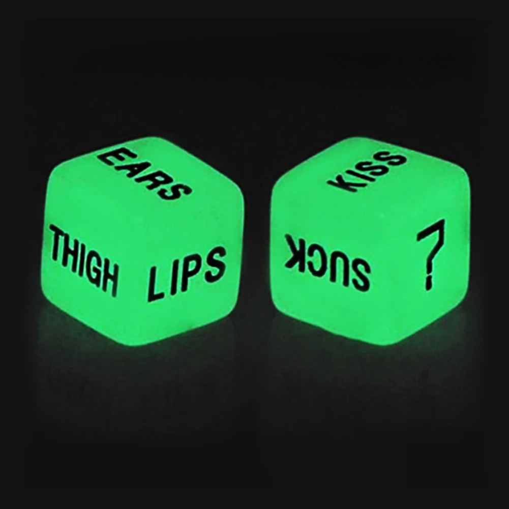 1 пара светящиеся гравировочные игральные кости для пары инновационные забавные