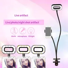 FORNORM 5W Phone Hose Holder USB Power Supply Mobile Phone Live Broadcast Bracket Multi-Function Mobile Phone Holder