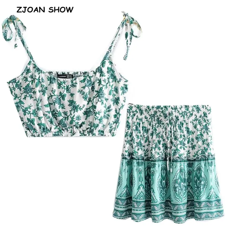 Богемный эластичный бюстгальтер с цветочным принтом топ на бретелях сексуальный