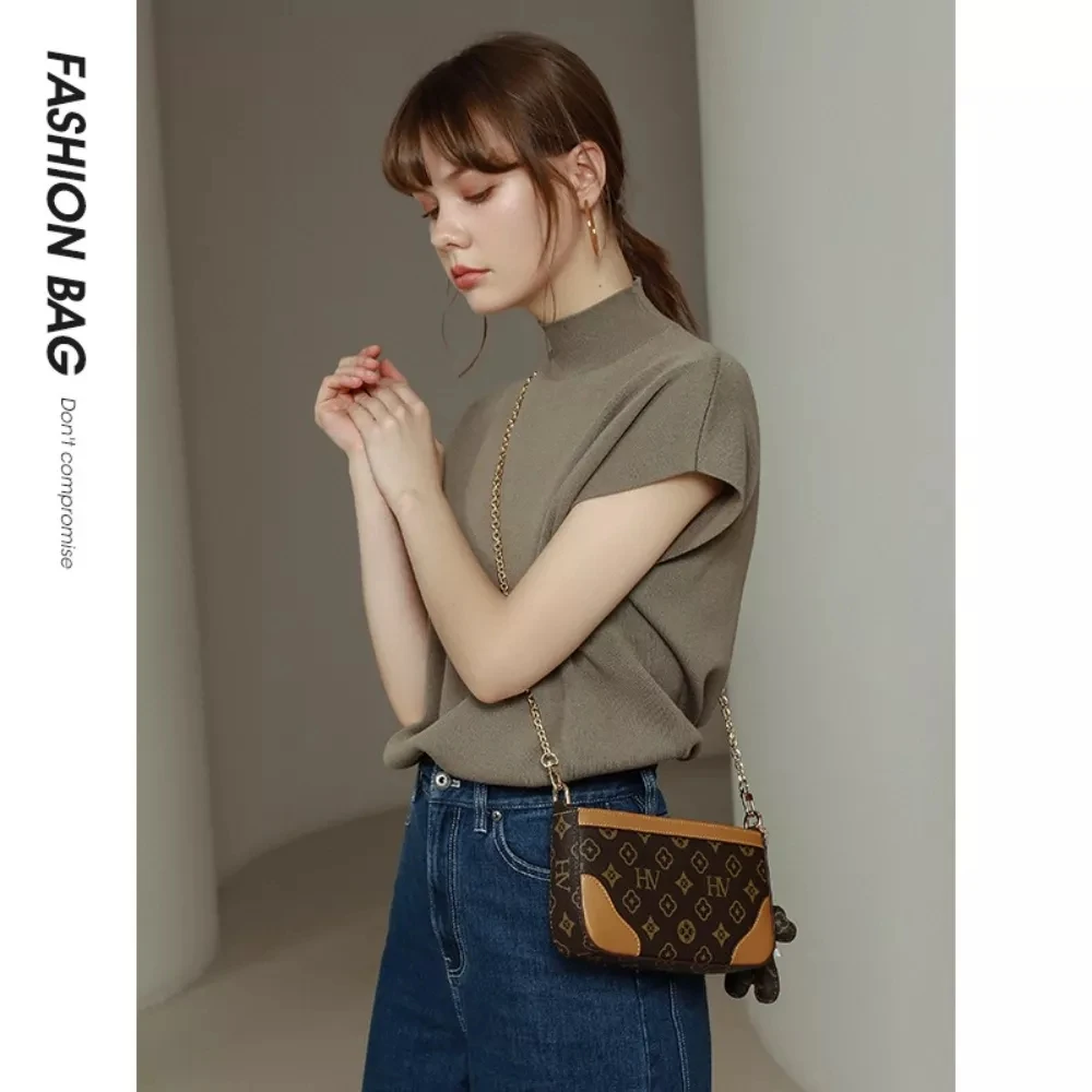 

HV Famous Brand Designer Shoulder Bag Women Vintage Printing Purse Hand Bags For Women Luxury Crossbody Zipper Handbag Female