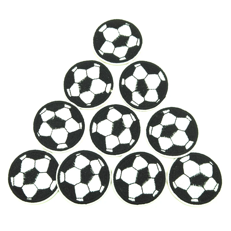 Новые 10 шт футбольные вышитые патчи для одежды железные на нашивки значки