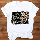 Женская футболка с леопардовым принтом, с коротким рукавом