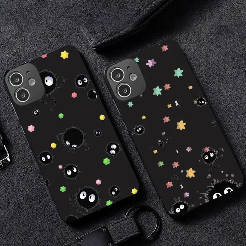 

Ghibli Spirited Away Soot Totoro Phone Case for iPhone 13 12 11 mini pro XS MAX XR 8 7 6 6S Plus X 5S SE 2020
